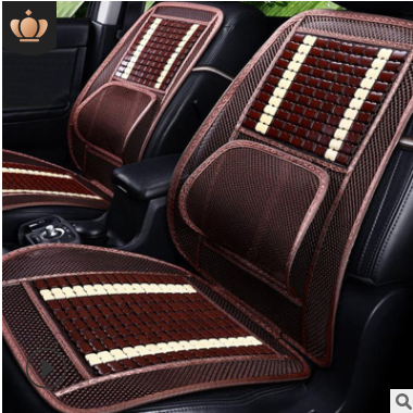 汽车用品夏季新款凉垫木珠座垫竹片坐垫通风透气清凉垫子连体腰靠图3
