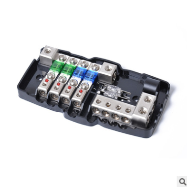 跨境优选汽车音响配件 多功能保险丝盒带led灯 改装音响线路盒图3