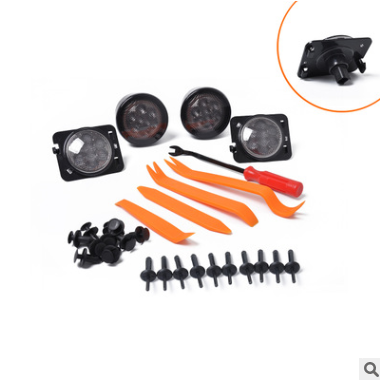 跨境EBAY汽车改装-适用JEEP牧马人转向信号灯+档泥板侧灯工具套装图2