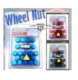 35mm轮胎螺丝 改装螺丝 轮胎螺母 防盗螺丝 蓝色RAYS轮毂螺丝图3