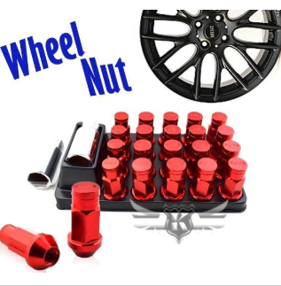 50mm轮胎螺丝 改装螺丝 轮胎螺母 防盗螺丝 红色RAYS轮毂螺丝图2