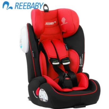 968汽车儿童安全座椅isofix接口 9月-12岁 reebaby3C认证 红色