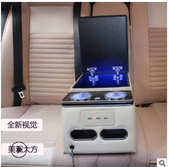 大众捷达普桑汽车后排扶手箱丰田尼桑卡罗拉第二排改装储物箱通用图2