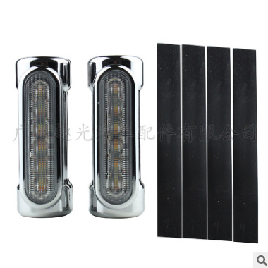 哈雷摩托车LED白色日行黄色转向护杠灯 摩托车转向灯 1.3寸护杆灯图3