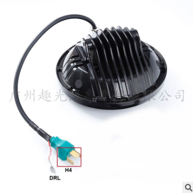 适用哈雷机车改装前大灯 JEEP牧马人7寸led大灯 75w图2