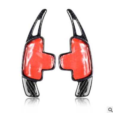 适用于奔驰全系列拨片碳纤维改装配件汽车方向盘换档拨杆加长盖贴图2