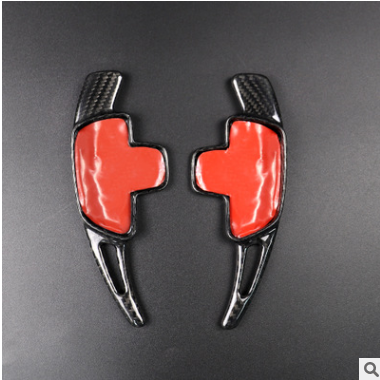 适用于奔驰全系列拨片碳纤维改装配件汽车方向盘换档拨杆加长盖贴图3