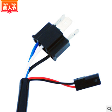 H4伸缩灯控制线组H4高低灯线束hid线束H4控制线3号单边线图2