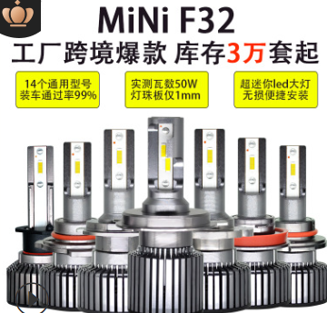 跨境专供汽车led大灯 h4新款F32迷你led汽车大灯透镜摩托车灯厂家图2