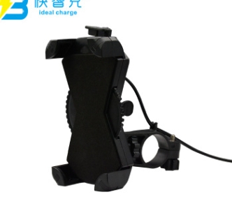 摩托车手机支架 电动车手机支架可充电GPS导航带USB四角防水防震图2