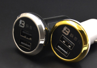 跨境热销车载充电器 车充 双usb 汽车usb充电车充可定制logo图2