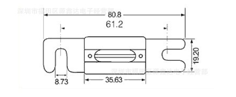 叉栓保险丝 叉车用保险丝 5060A80A100A125A150A175A200A300A500A图2