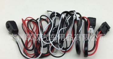 LED工作灯开关线组 长条灯开关控制线 射灯 探照灯线组一拖二插簧图3