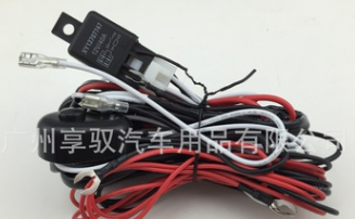 LED工作灯开关线组 长条灯开关控制线 射灯 探照灯线组一拖二插簧图2