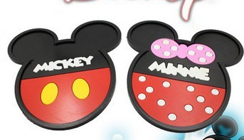 创意卡通可爱米奇车载汽车防滑垫车用车内车用手机米妮防滑垫图2