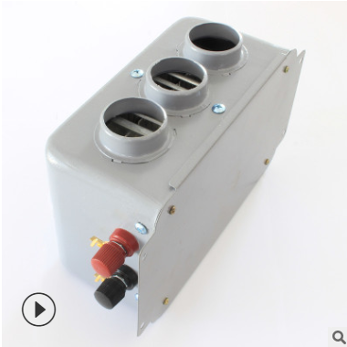 热卖货车暖风机 三孔取暖器 12V汽车挡风玻璃除霜器 车载电暖风机图2