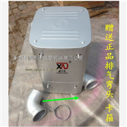 原厂正品陕汽重卡德龙F3000消声器奥龙消音器方形立式加厚消声器图3