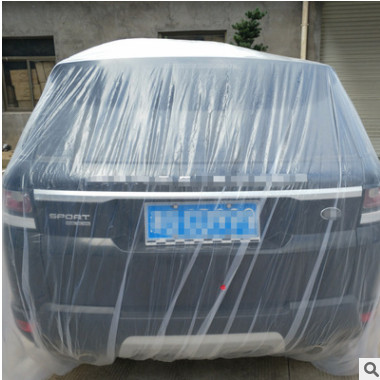 直销 170T涂银布车衣遮阳罩自带耳朵防晒防雨车罩 汽车涂银布车衣图2
