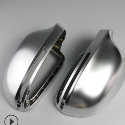 适用奥迪 A4LA3A5A6LQ3电镀亚光后视镜外壳改装银耳镀铬银耳B8图2