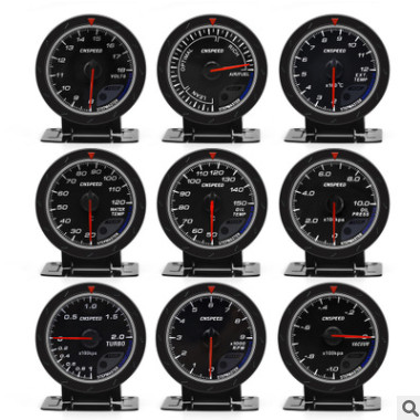跨境12V汽车改装通用仪表 电流转速油压水温涡轮增压空燃比表配件图2