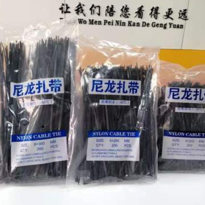 自锁式尼龙扎带8*300塑料环保绑扎线5*250 5*200黑色汽车线束扎图2