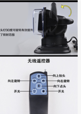 车载无线遥控搜索探照灯LED汽车射灯越野车顶吸顶灯强光改装灯图2
