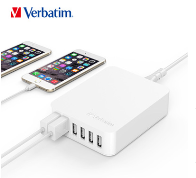 威宝（Verbatim）6口USB充电器电源适配器多口充电插头适用多设备