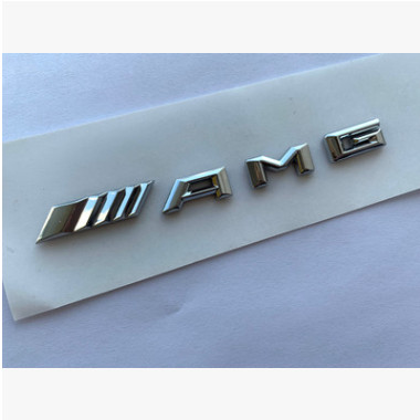 新款奔驰C级E级A/B级GLK级 GLA AMG字标中控装饰车标尾标贴标标志图3