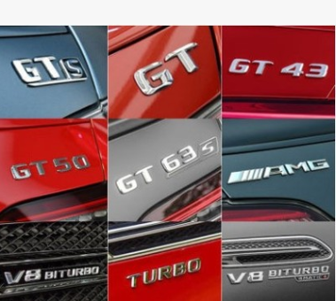 适用于奔驰车标改装AMGGTR GTS GT50 GT43 GT63S尾标字牌标志标贴