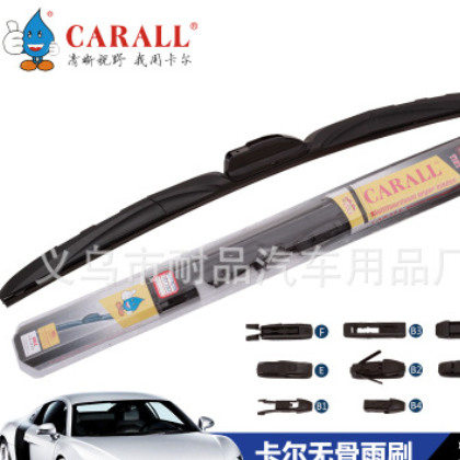 CARALL多功能汽车雨刮器 三段式卡尔通用无骨雨刮片U型卡扣雨刷器图2