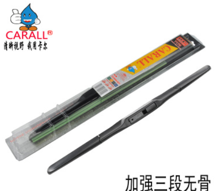 厂家批发汽车通用无骨雨刷雨刮片 CARALL卡尔T170三段式U型雨刮器图1