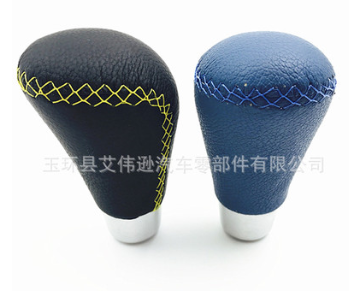 金属真皮汽车排挡头 改装档把头波棍头排挡杆 手动改装通用挂档杆图3