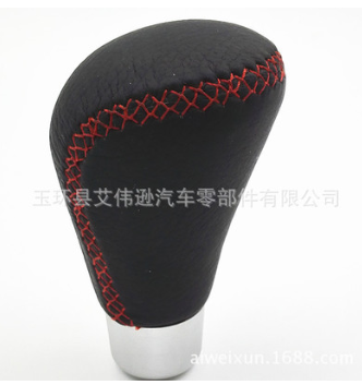 金属真皮汽车排挡头 改装档把头波棍头排挡杆 手动改装通用挂档杆图2