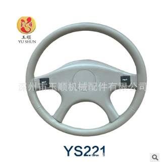 厂家生产客车通用方向盘 黑黄相间模拟工程车方向盘改装方向盘图2