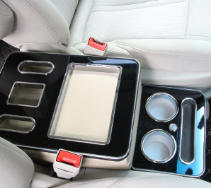 金杯阁瑞斯专用中央扶手箱改装纳智捷七座储物箱福田蒙派克手扶箱图2