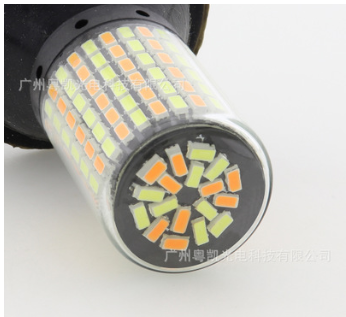 SO.K BA15S解码双色LED转向灯1156转向灯7440 日行灯3014 168SMD图3