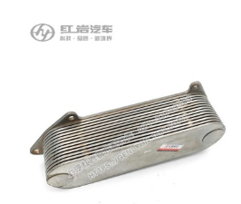 红岩新金刚杰狮上柴E系列发动机原厂机油冷却器热交换器 官网正品图3