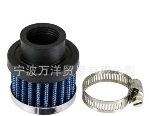 25MM蓝色蘑菇头空气过滤器/摄入汽车二次过滤空气滤芯改装图3