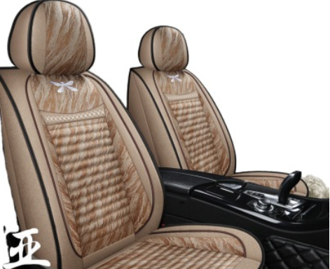 适用于哈弗H6全包围汽车座套夏季冰麻坐垫夏天本田雅阁专用亚麻布图3