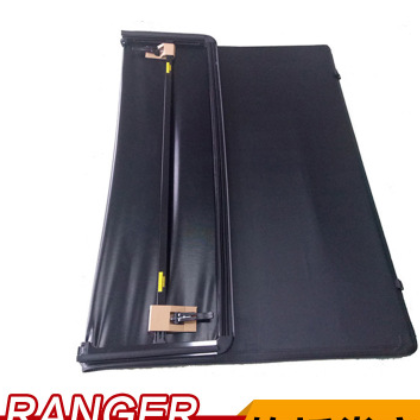 适用福特ranger改装三折盖ranger后箱卷帘软卷帘皮卡盖子折盖雨棚图2