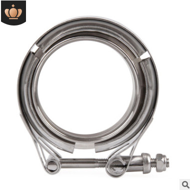 ebay汽配不锈钢喉箍304法兰卡箍v型卡箍管道抱箍汽车改装排气管图2