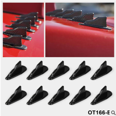 跨境热销 汽车改装配件 EVO风格黑色鲨鱼鳍碳纤维鲨鱼鳍尾翼