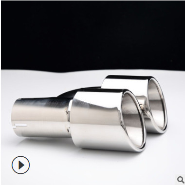 厂家直销汽车尾喉改装新款通用1系3系5系X亮银排气管尾喉改装批发图3