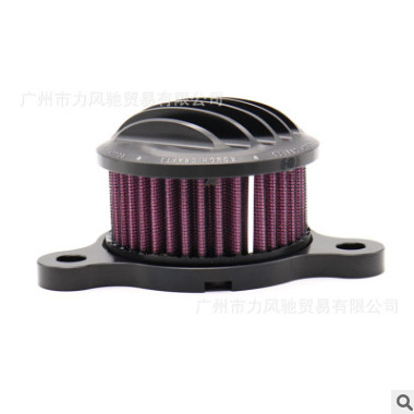 适用于哈雷XL883/1200 X48 改装 CNC铝制阑珊复古空滤 空气滤清器图3