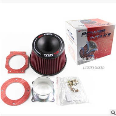 改装通用进气 76MM铝管空气过滤器 高流量冬菇头 8铜孔空滤图3