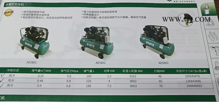 供应世达AE5802活塞式空压机气泵图2