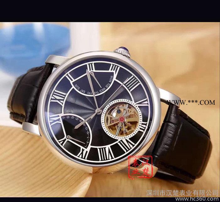 多功能机械手表带星期日历陀飞轮机械表时尚镂空全自动男士腕表图3