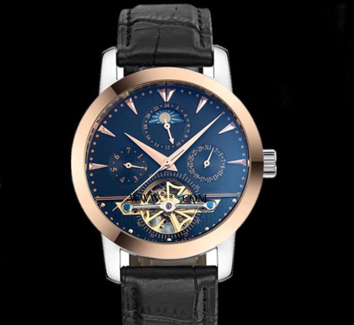 瑞士进口全自动多功能机陀飞轮镂空腕表不锈钢个性时尚男士手表