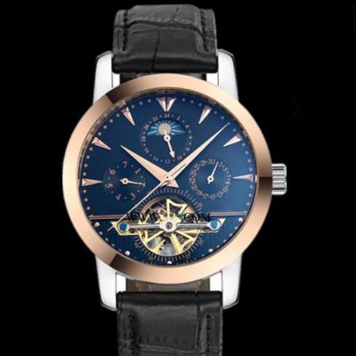 瑞士进口全自动多功能机陀飞轮镂空腕表不锈钢个性时尚男士手表