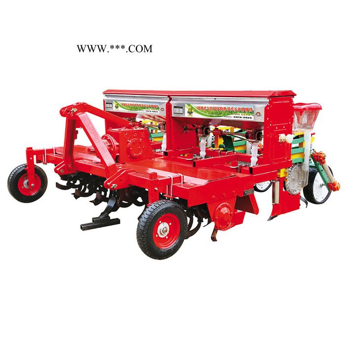 鲁霸四行六连杆悬浮式免耕玉米播种机  玉米精播机厂家图2